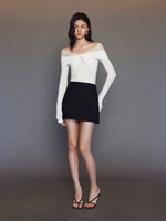 Load image into Gallery viewer, Off Shoulder Lace Trim Twist Top in White