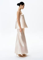 Load image into Gallery viewer, Satin Bow Cami Top// Maxi Skirt Set in Champagne