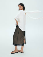 Load image into Gallery viewer, Oversized Back Tie Tee in White