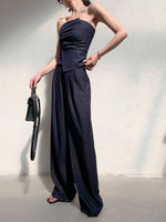 Load image into Gallery viewer, Bustier Top + Pants Set in Navy