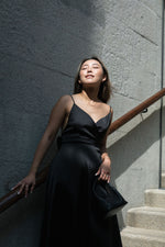 Load image into Gallery viewer, Sandstone Tie Maxi Dress in Black- S/M/L/XL