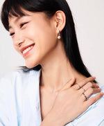 Load image into Gallery viewer, Pearl Loop Drop Earrings