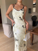 Load image into Gallery viewer, Floral Camisole Slip Dress in Cream
