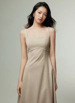 Load image into Gallery viewer, Stretch Line Sleeveless Dress in Khaki