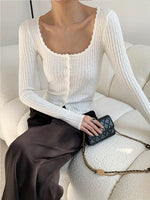 Load image into Gallery viewer, Waffle Cardigan in White