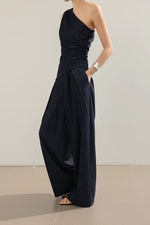 Load image into Gallery viewer, Toga Top // Trousers Set in Navy