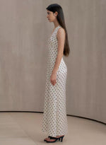 Load image into Gallery viewer, Satin Polka Gown in Cream