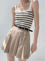 Load image into Gallery viewer, Square Neck Striped Knit Camisole in White