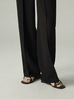 Load image into Gallery viewer, Tailored Straight Leg Line Trousers in Black