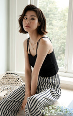 Load image into Gallery viewer, Padded Double Strap Cami Top in Black