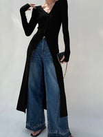 Load image into Gallery viewer, Button Cardigan Dress in Black