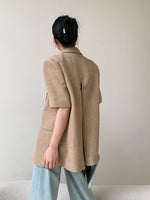 Load image into Gallery viewer, Tailored Short Sleeve Blazer in Tan