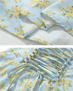 Load image into Gallery viewer, Astura Sweetheart Floral Slit Dress in Blue