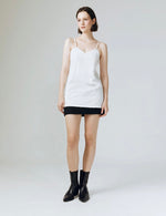 Load image into Gallery viewer, Satin Lace Detail Camisole in White