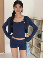Load image into Gallery viewer, Camisole + Cardigan Set in Navy
