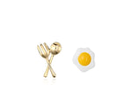 Load image into Gallery viewer, Egg & Cutlery Earrings