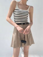 Load image into Gallery viewer, Square Neck Striped Knit Camisole in White