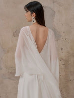 Load image into Gallery viewer, Sheer Kaftan Top in White