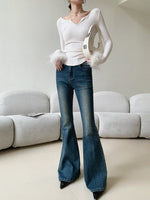 Load image into Gallery viewer, Feather Long Sleeve Top in White