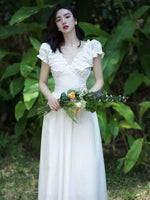 Load image into Gallery viewer, Puff Sleeve Pocket Maxi Dress in White