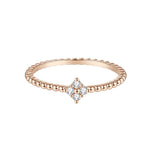 Load image into Gallery viewer, Set of 4 Rose Gold Diamante Rings
