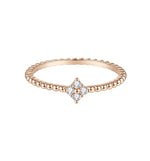Load image into Gallery viewer, Set of 4 Rose Gold Diamante Rings