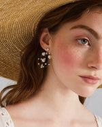 Load image into Gallery viewer, Multi Pearl Loop Drop Earrings