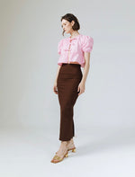 Load image into Gallery viewer, Sleek Maxi Skirt in Brown