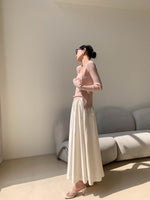 Load image into Gallery viewer, Knitted Cami + Cardigan Set in Pink