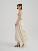Load image into Gallery viewer, Cross Loop Back Tank Maxi Dress in Beige