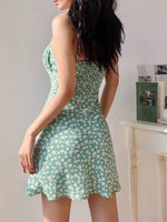 Load image into Gallery viewer, Sage Floral Mini Dress in Green
