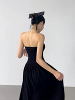 Load image into Gallery viewer, Bustier Stretch Maxi Dress in Black- M