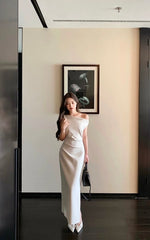 Load image into Gallery viewer, Toga Slit Stretch Dress in Cream