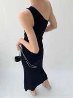Load image into Gallery viewer, Toga Midi Dress in Black