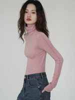 Load image into Gallery viewer, Tencel Line Turtleneck in Grey