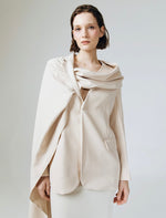 Load image into Gallery viewer, Wrap Detail Blazer in Cream