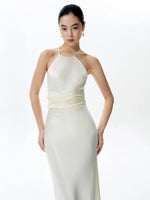 Load image into Gallery viewer, Multi-Way Drop Back Mermaid Gown + Detachable Sash in Cream