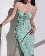 Load image into Gallery viewer, Sage Floral Maxi Dress in Green
