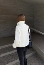 Load image into Gallery viewer, Half Zip Relaxed Knitted Sweater in Grey