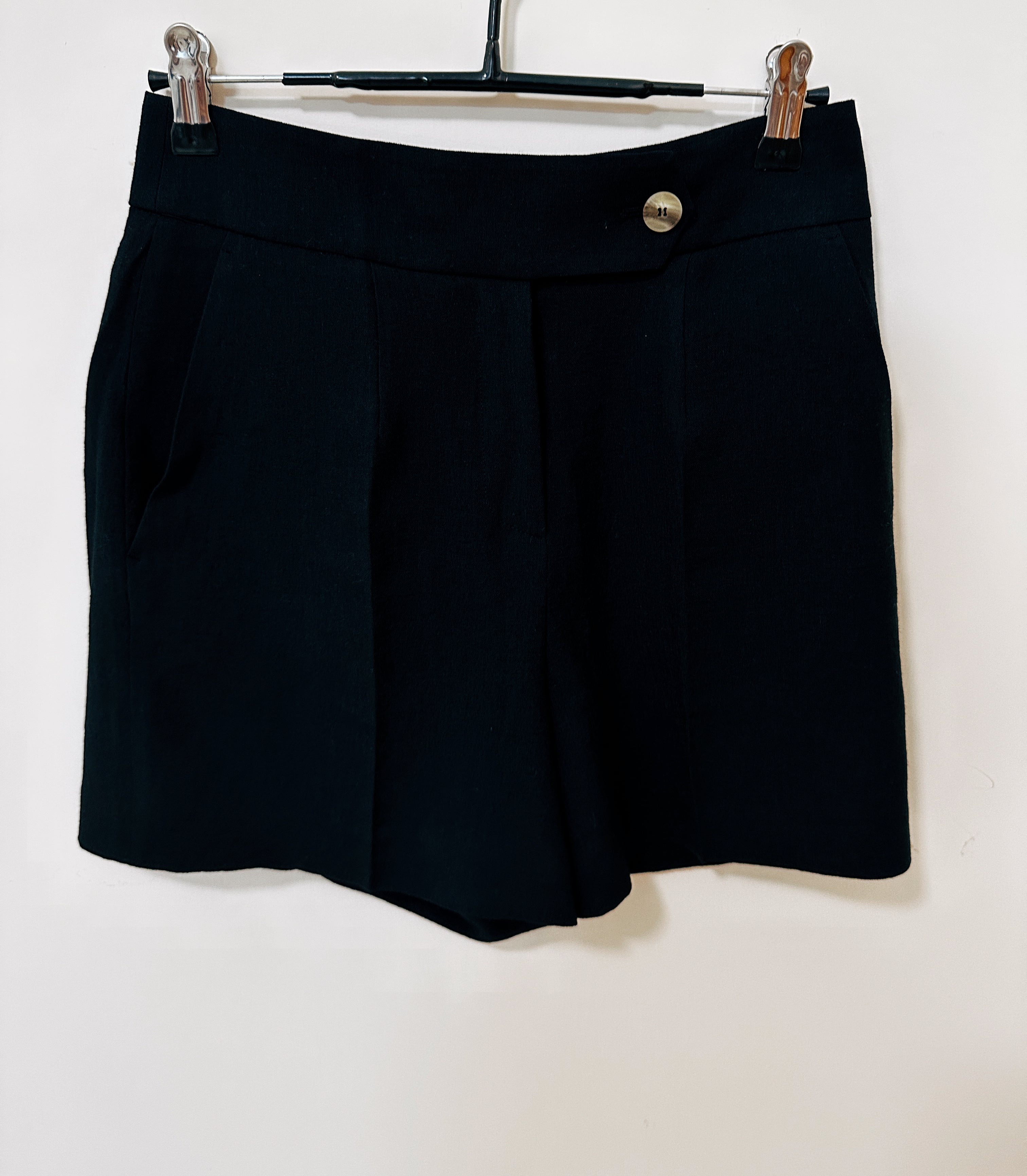 Korean Boheme Linen Shorts in Black