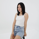 Load image into Gallery viewer, Pointelle Tank Top in White