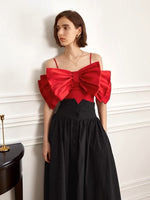 Load image into Gallery viewer, Oversized Triple Bow Cami Top in Red