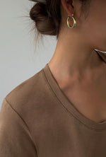 Load image into Gallery viewer, Classic U-Neck Tee in Brown