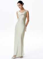 Load image into Gallery viewer, Drape Mermaid Gown in Sage