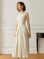 Load image into Gallery viewer, Cami Pin Midi Dress in Cream