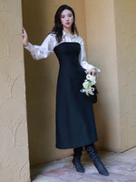 Load image into Gallery viewer, Bustier Shirt Dress in Black