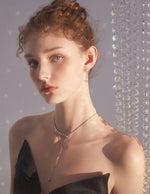Load image into Gallery viewer, Diamante Drop Chain Necklace