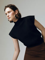 Load image into Gallery viewer, Giselle Knitted Top in Black
