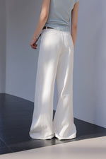 Load image into Gallery viewer, Cotton Wide Leg Jeans in White