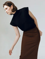 Load image into Gallery viewer, Giselle Knitted Top in Black